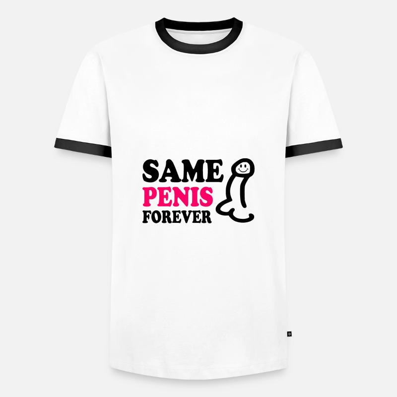 Same penis forever - Men's Ringer Shirt - white/black