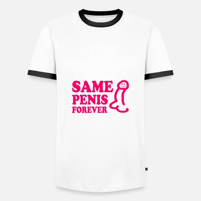 Same penis forever - Men's Ringer Shirt - white/black