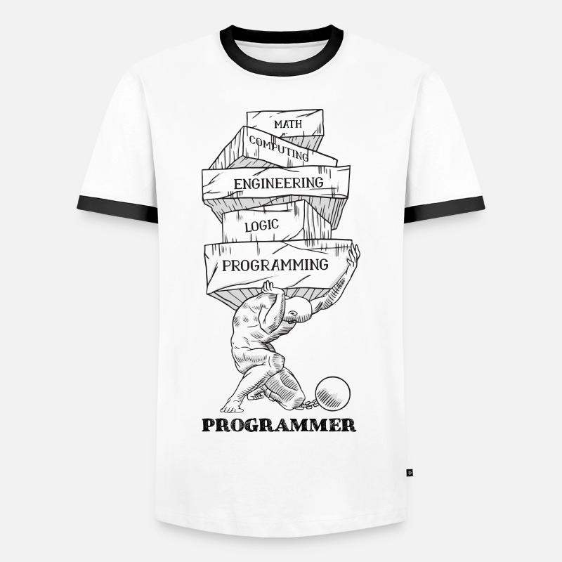Programmer problems - Men's Ringer Shirt - white/black
