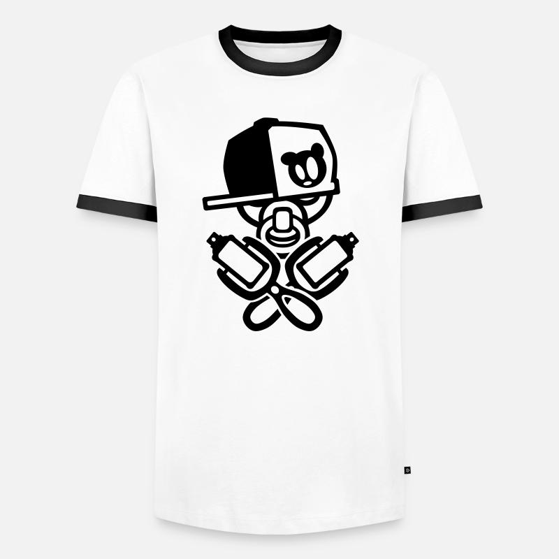 baby graffiti - Men's Ringer Shirt - white/black
