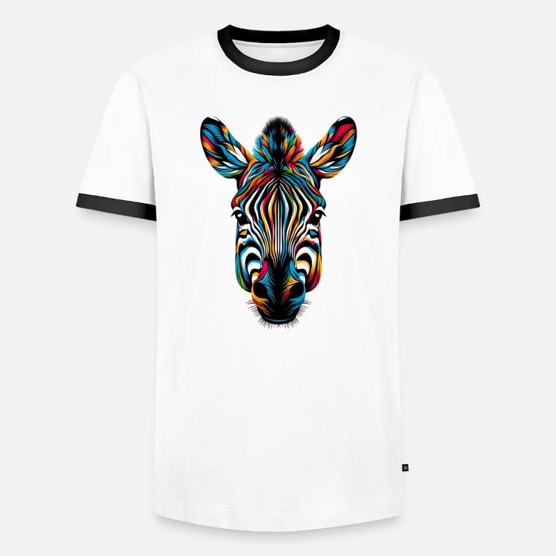 Zebra - Men's Ringer Shirt - white/black