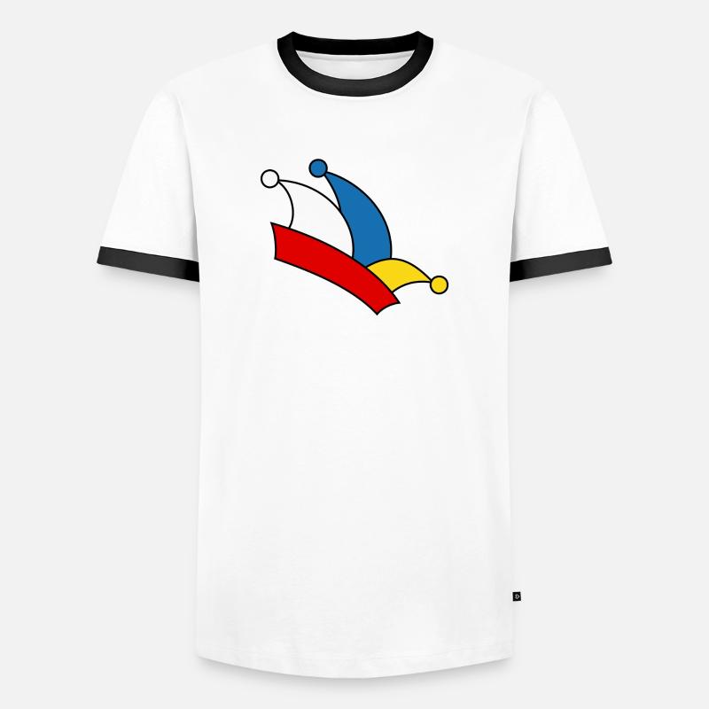 Fool's cap Mainz - Men's Ringer Shirt - white/black