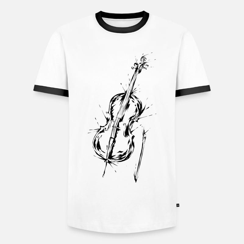 Cello - Men's Ringer Shirt - white/black