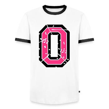 0 Vektor Used Look - Farbwechsel - Männer Kontrast-T-Shirt - Weiß/Schwarz - Vorne - AI Model Female 172 light (172cm) & AI Model Male 178 dark (178cm)