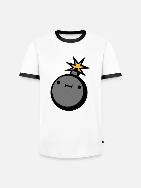 douce bombe avec - T-shirt contrasté Homme - blanc/noir