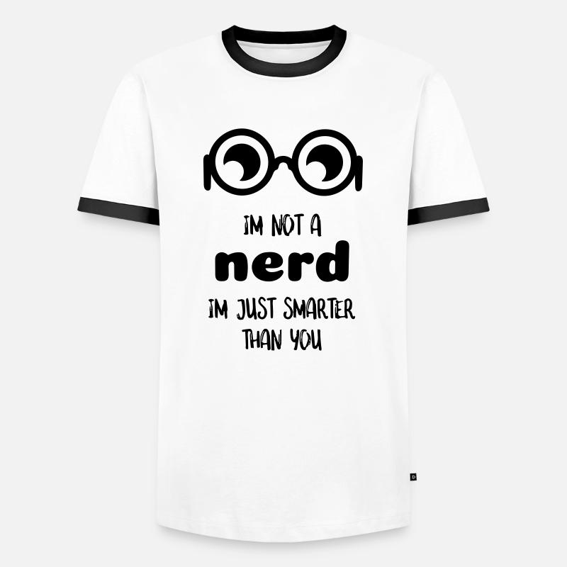 cult nerd quote - Men's Ringer Shirt - white/black