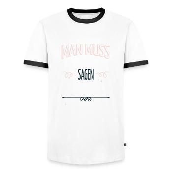 alkoholische getränke bier witzig trinken - Männer Kontrast-T-Shirt - Weiß/Schwarz - Vorne - AI Model Female 172 light (172cm) & AI Model Male 178 dark (178cm)