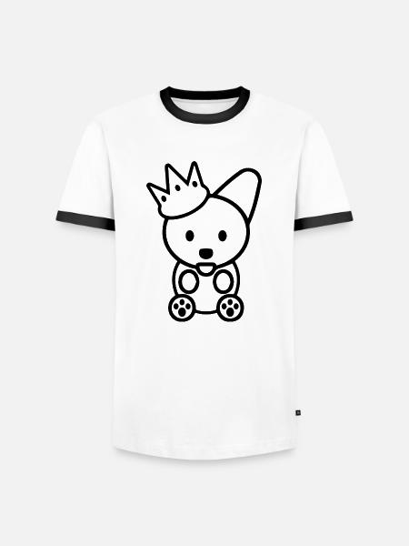 Hund Chien - T-shirt contrasté Homme - blanc/noir