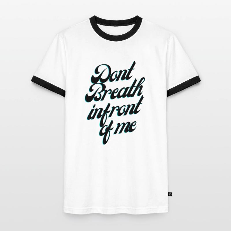 Ne respirez pas devant moi T-shirt contrasté Homme