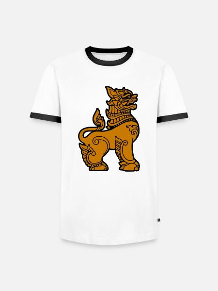 Chinthe Myanmar Myanmar - Men's Ringer Shirt - white/black