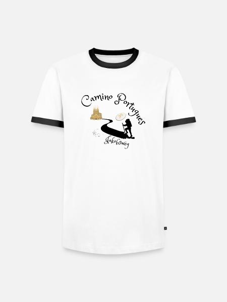 Camino de Santiago - Camino Portugues - Men's Ringer Shirt - white/black
