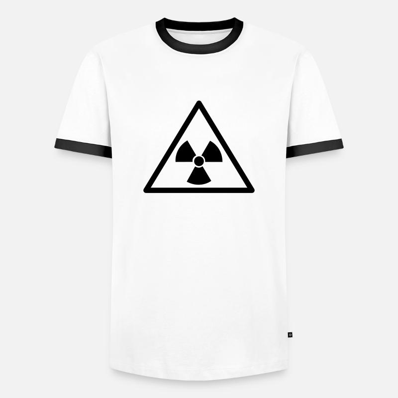 Atomkraft - Männer Kontrast-T-Shirt - Weiß/Schwarz