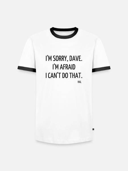 cinema film citationstecken tv-serier geek - Kontrast-T-shirt herr - vit/svart