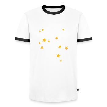 Starsign Sagittaire - T-shirt contrasté Homme - blanc/noir - Devant - AI Model Female 172 light (172cm) & AI Model Male 178 dark (178cm)