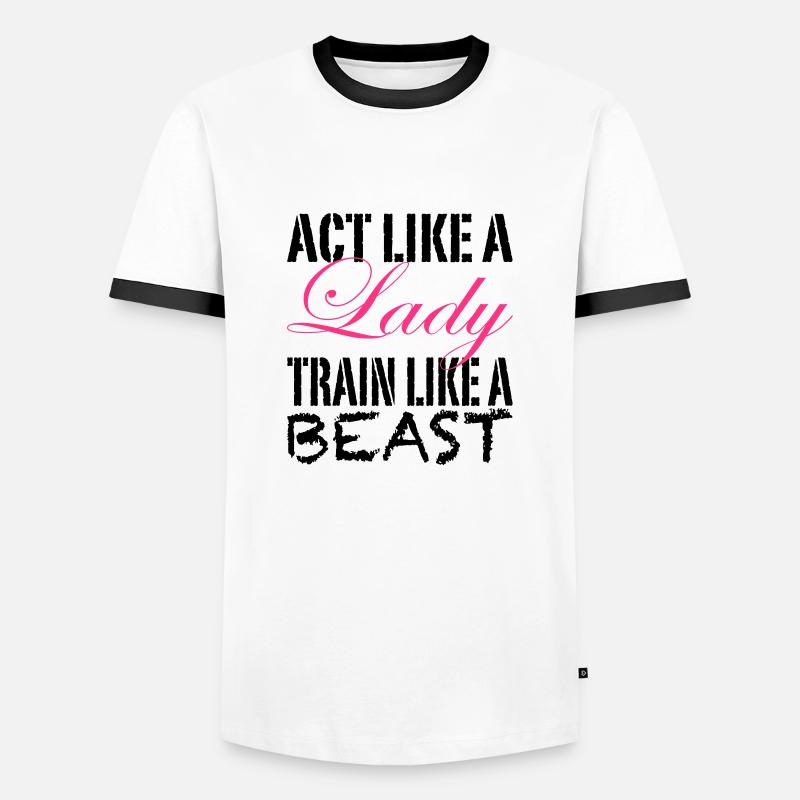Act Like A Lady - Men's Ringer Shirt - white/black