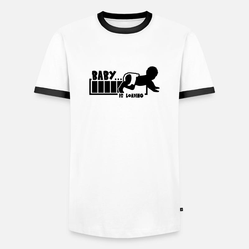 Baby Is Loading - Men's Ringer Shirt - white/black