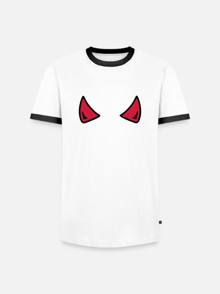 Devil - Men's Ringer Shirt - white/black