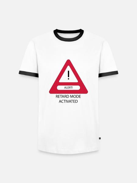 Retard Mode Activated! - Men's Ringer Shirt - white/black