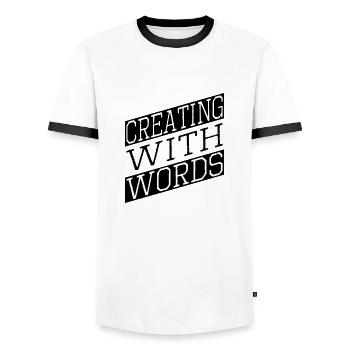 creativity boost creative thinking - Männer Kontrast-T-Shirt - Weiß/Schwarz - Vorne - AI Model Female 172 light (172cm) & AI Model Male 178 dark (178cm)