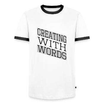 Creative Thinking Self-Publishing - Men's Ringer Shirt - white/black - Front - AI Model Female 172 light (172cm) & AI Model Male 178 dark (178cm)