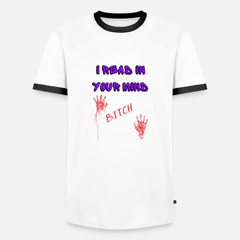 , I read your mind - Men's Ringer Shirt - white/black