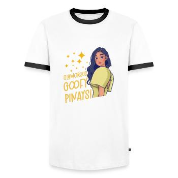 Philippines Drapeau philippin Philippines I Cadeau - T-shirt contrasté Homme - blanc/noir - Devant - AI Model Female 172 light (172cm) & AI Model Male 178 dark (178cm)