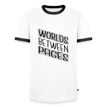 Reading Lists Mental Retreat Jokes - Men's Ringer Shirt - white/black - Front - AI Model Female 172 light (172cm) & AI Model Male 178 dark (178cm)