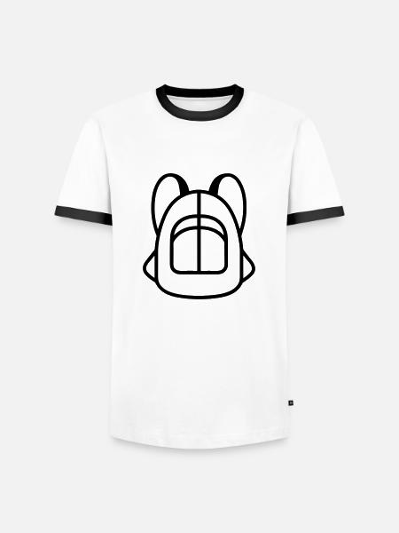 Backpack - Men's Ringer Shirt - white/black