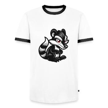 stinktier - Männer Kontrast-T-Shirt - Weiß/Schwarz - Vorne - AI Model Female 172 light (172cm) & AI Model Male 178 dark (178cm)