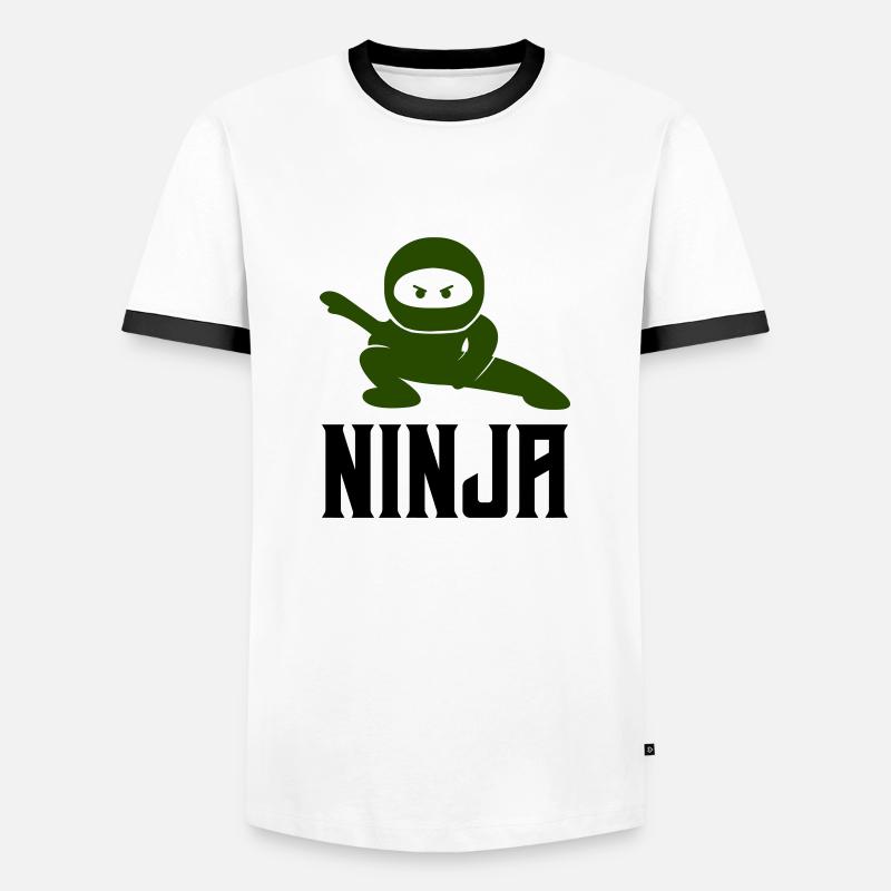 Ninja Comic - Men's Ringer Shirt - white/black