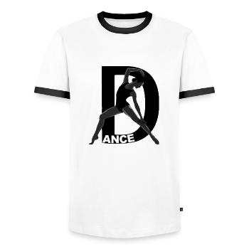 Tanzen Sie anmutig - Männer Kontrast-T-Shirt - Weiß/Schwarz - Vorne - AI Model Female 172 light (172cm) & AI Model Male 178 dark (178cm)