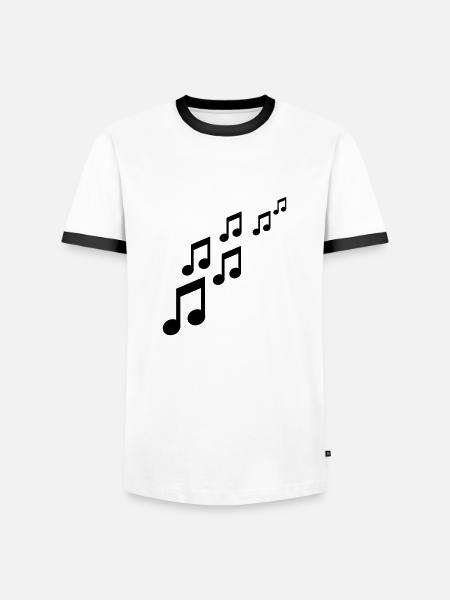 Notes - Men's Ringer Shirt - white/black