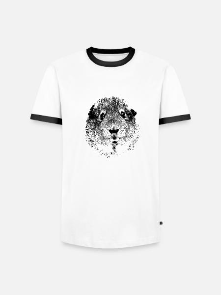 Guinea pig - Men's Ringer Shirt - white/black