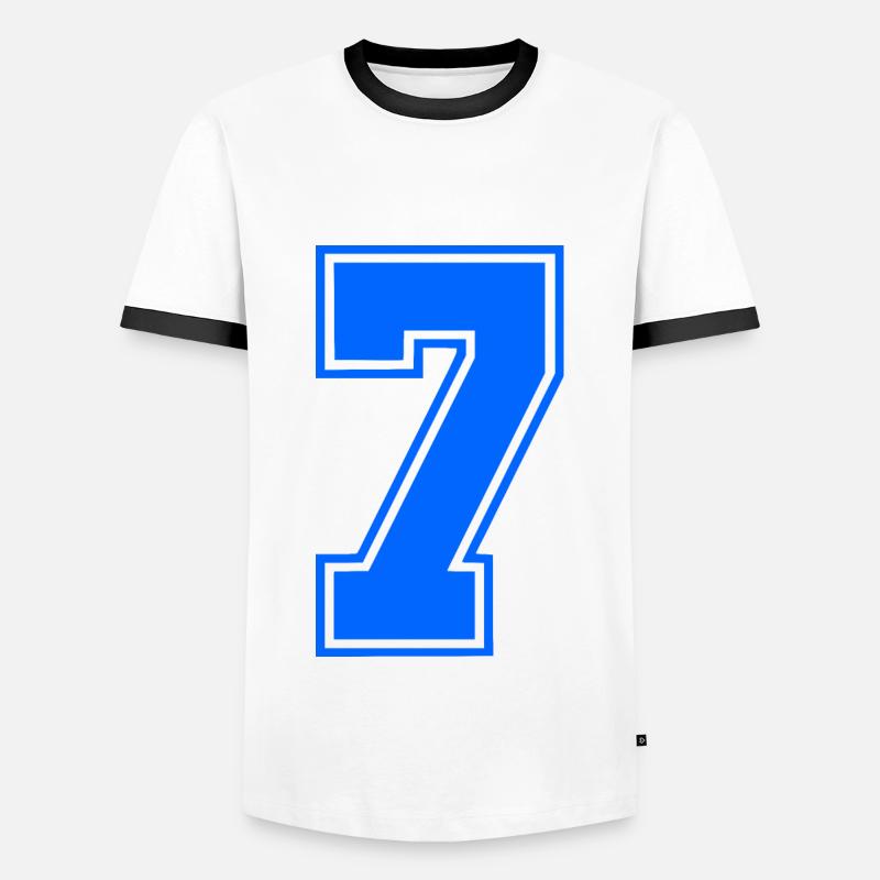 7 - Men's Ringer Shirt - white/black