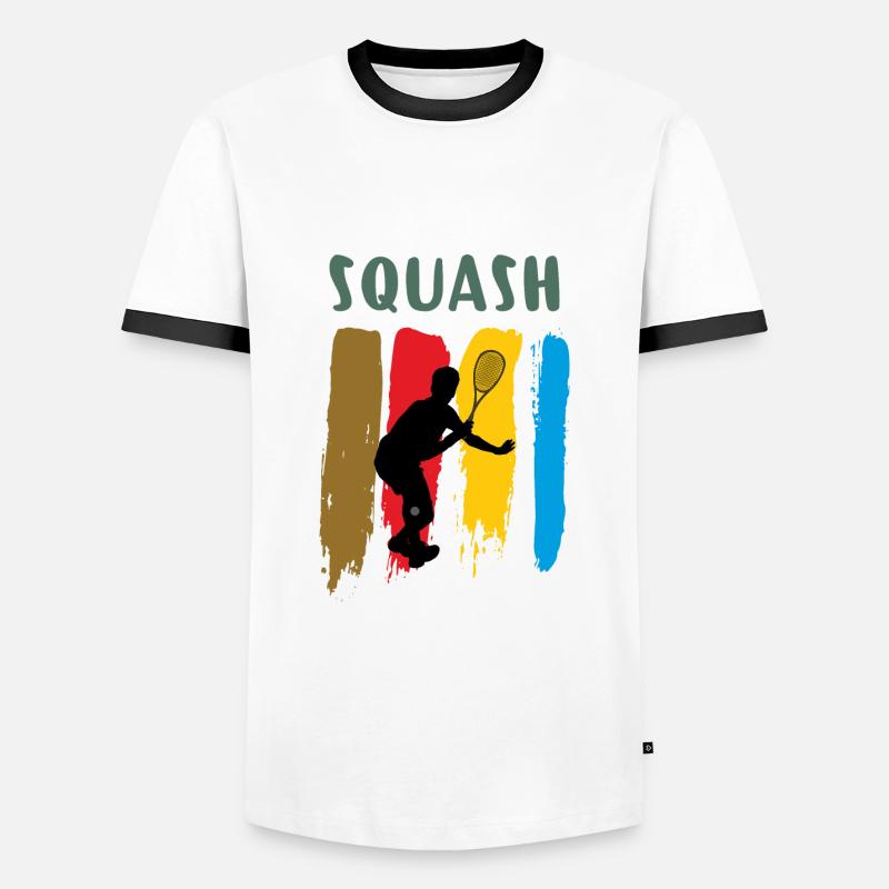 Squash - Männer Kontrast-T-Shirt - Weiß/Schwarz