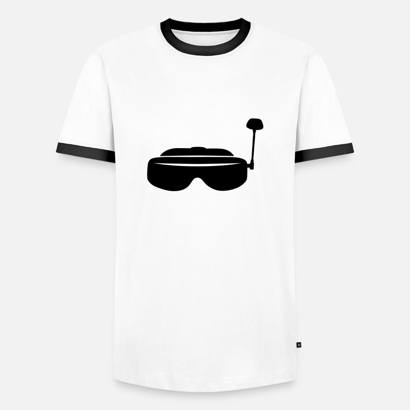 Eyewear FPV - Men's Ringer Shirt - white/black