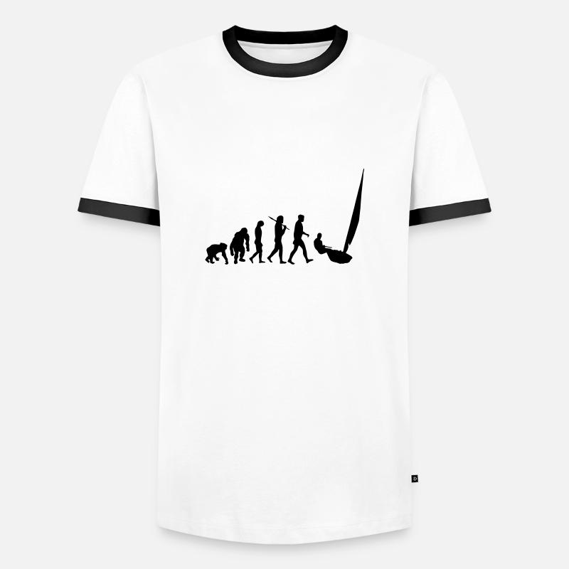 Evolution Voile - T-shirt contrasté Homme - blanc/noir