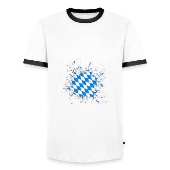 Bayern Bavaria bayern bavarian - Männer Kontrast-T-Shirt - Weiß/Schwarz - Vorne - AI Model Female 172 light (172cm) & AI Model Male 178 dark (178cm)