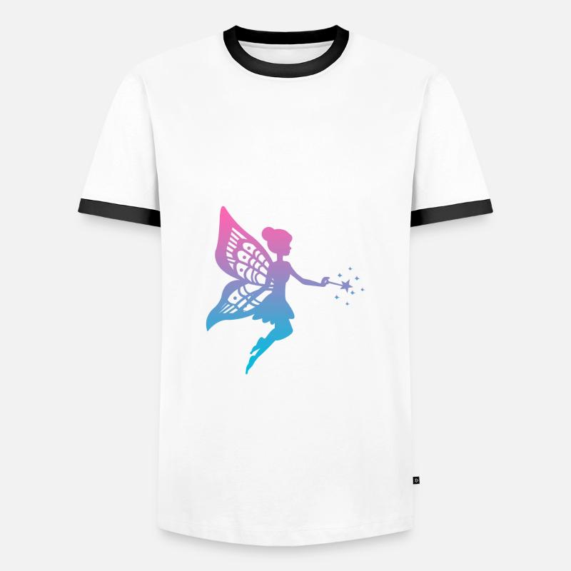 Fee - Männer Kontrast-T-Shirt - Weiß/Schwarz
