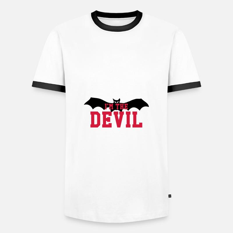 I'm the DEVIL - Men's Ringer Shirt - white/black