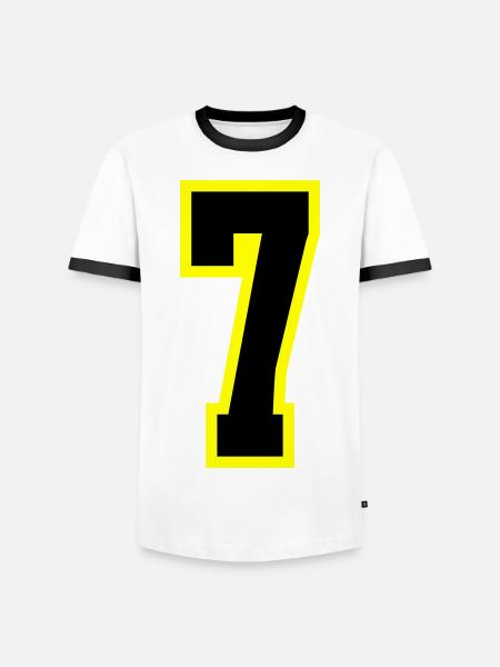 7 Number Leotard - Men's Ringer Shirt - white/black
