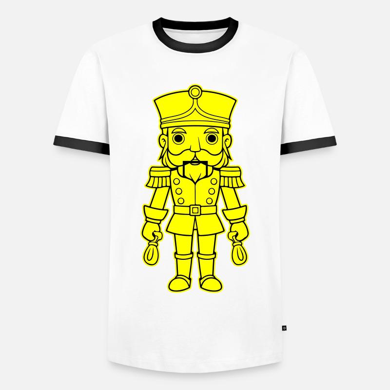 Nutcracker Christmas - Men's Ringer Shirt - white/black