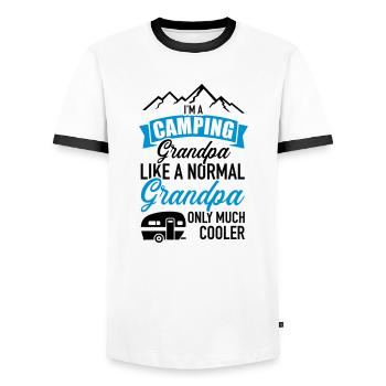 Caravane - T-shirt contrasté Homme - blanc/noir - Devant - AI Model Female 172 light (172cm) & AI Model Male 178 dark (178cm)