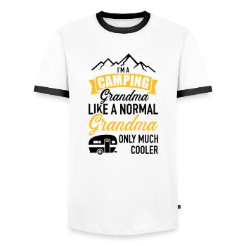 Caravane - T-shirt contrasté Homme - blanc/noir - Devant - AI Model Female 172 light (172cm) & AI Model Male 178 dark (178cm)