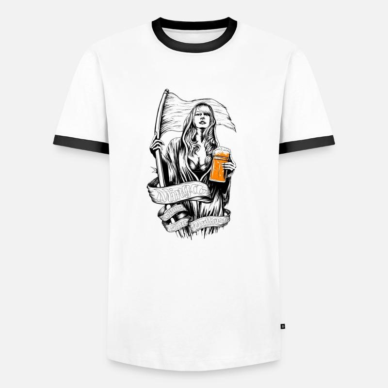 Minga - Nothing Else Matters - Men's Ringer Shirt - white/black