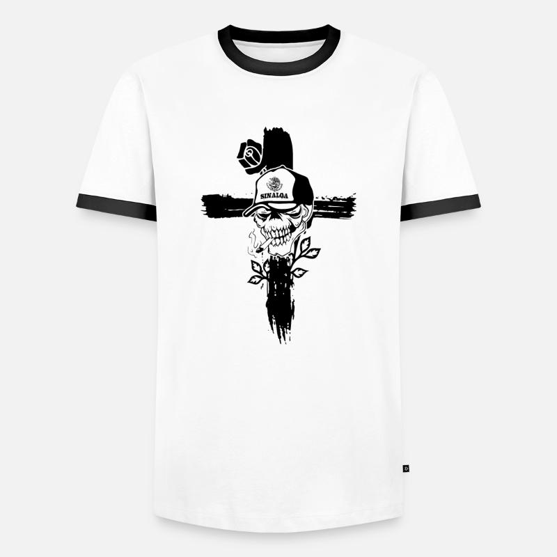 Sinaloa - Men's Ringer Shirt - white/black