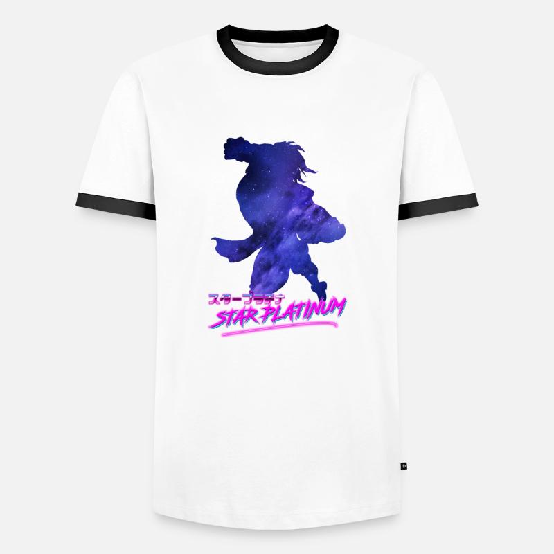 Star Platinum Outrun - Männer Kontrast-T-Shirt - Weiß/Schwarz