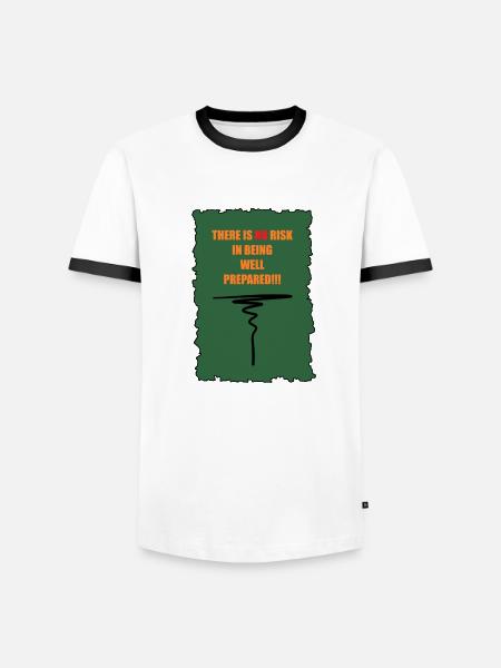 No risk....! - Men's Ringer Shirt - white/black