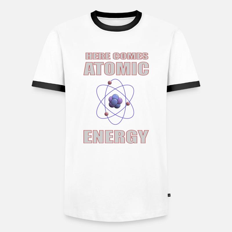 Atomic Energy Atom - Men's Ringer Shirt - white/black