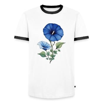 Gloire du matin - T-shirt contrasté Homme - blanc/noir - Devant - AI Model Female 172 light (172cm) & AI Model Male 178 dark (178cm)